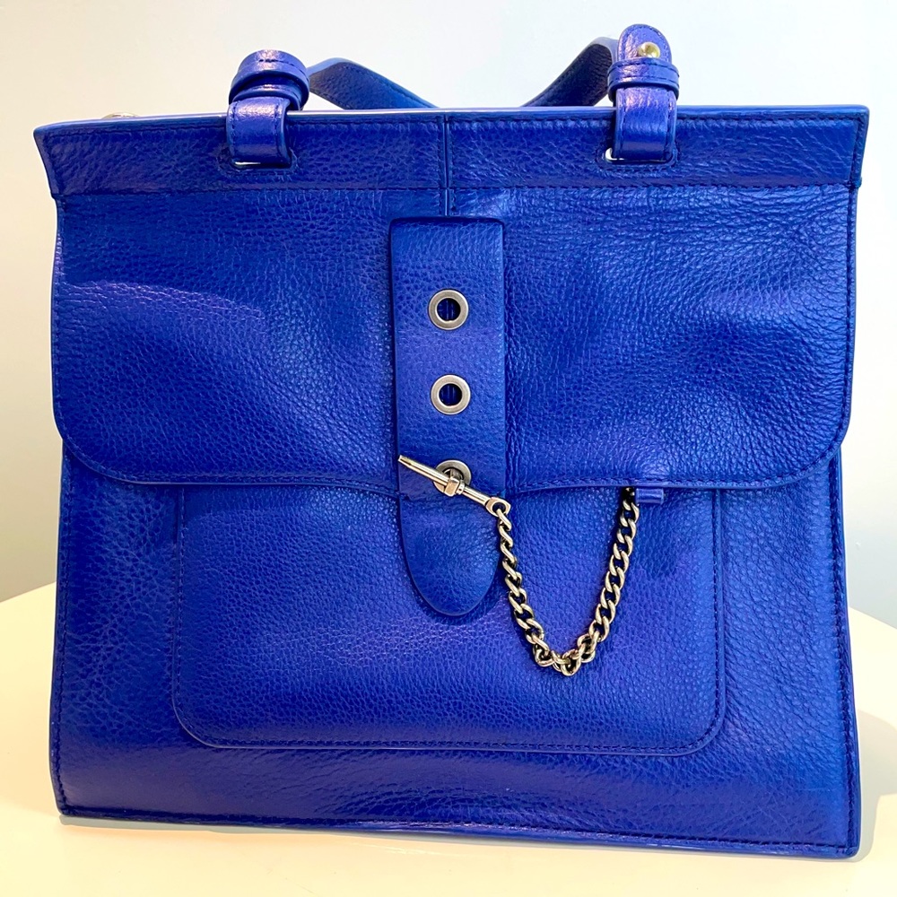 Badgley Mischka Royal Blue Leather Purse